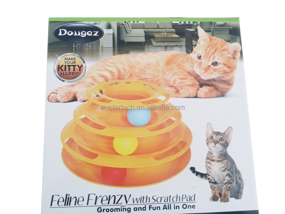 猫スクラッチパッド3層狂気の猫おもちゃ面白いペット製品ペット用品の猫のためのボールのおもちゃ仕入れ・メーカー・工場