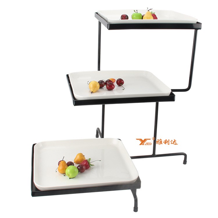 Best Selling Design New 3pcs Set Ceramic Buffet Serving Plate With