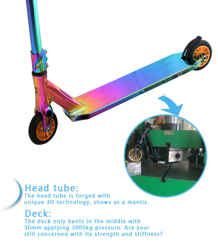 Neo chrome pro scooter rainbow adult scooters for sale freestyle HIC stunt scooter, View pro