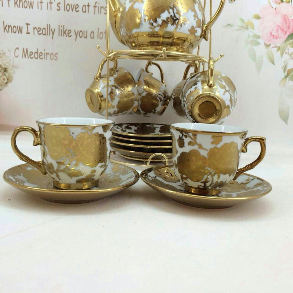 Wholesale Popular 13pcs Porcelain Tea Sets With Gold Plated Buy Tea