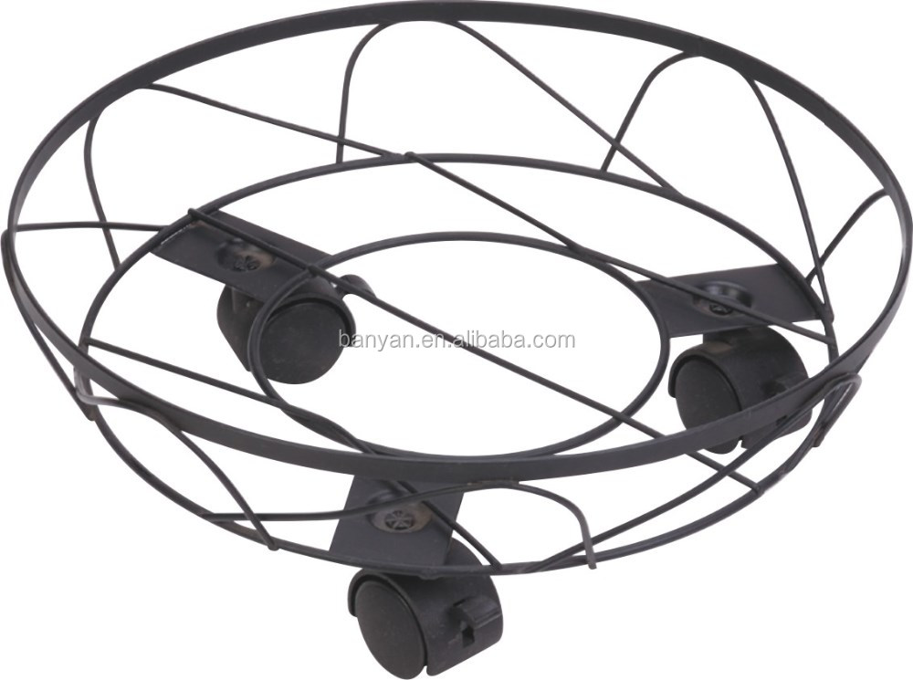 2016 Stainless Wire Plant Saucer With 3 Wheels Can Hold 75 Kg Buy