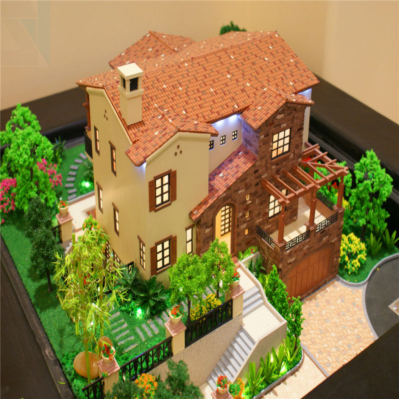 High Quality Scale model for villa architecture house model with model tree