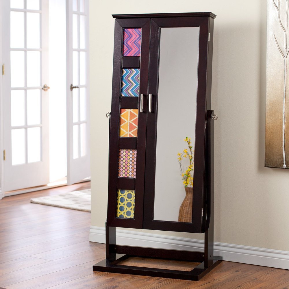 Mobili soggiorno free standing specchio gioielli armoire con ...