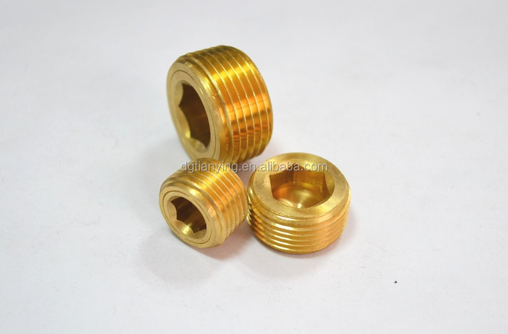 brass pipe plug 1/4 allen npt sample available