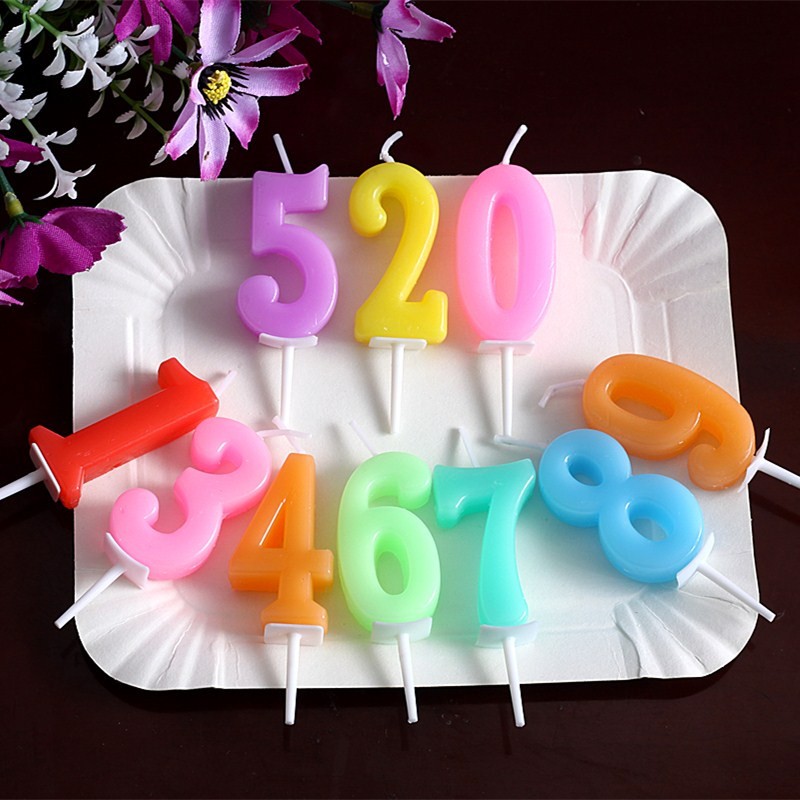 High Quality Decorative Birthday Digit Candle/number Candle 09 Color
