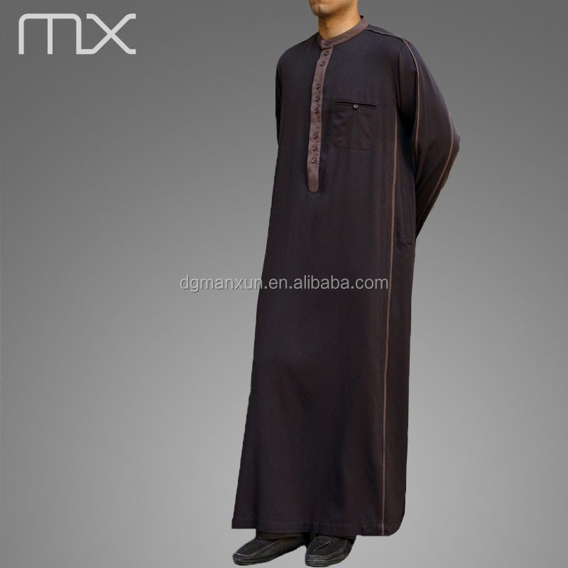 Men Saudi Style Abaya Islamic Clothing Designs From Dubai Soft Thobe Fabric Men Robe Caftan.jpg