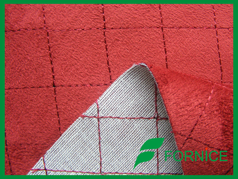 120 100%ポリエステルドバイ赤刺繍入りベルベットのソファ生地仕入れ・メーカー・工場