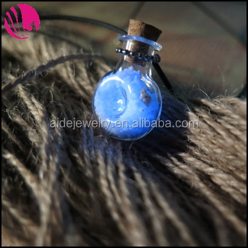 グローネックレスポーションxo瓶の瓶のコルク瓶ガラスバイアルグロー暗い輝きで光る　ネックレスの結婚式のネックレス問屋・仕入れ・卸・卸売り