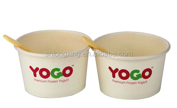disposable ice cream cups or custom frozen yogurt cups