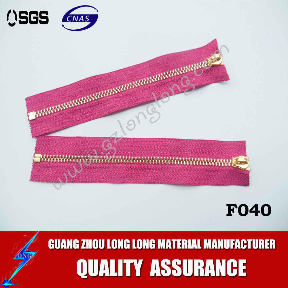 high polished good quality metal zippers for lady purses and
