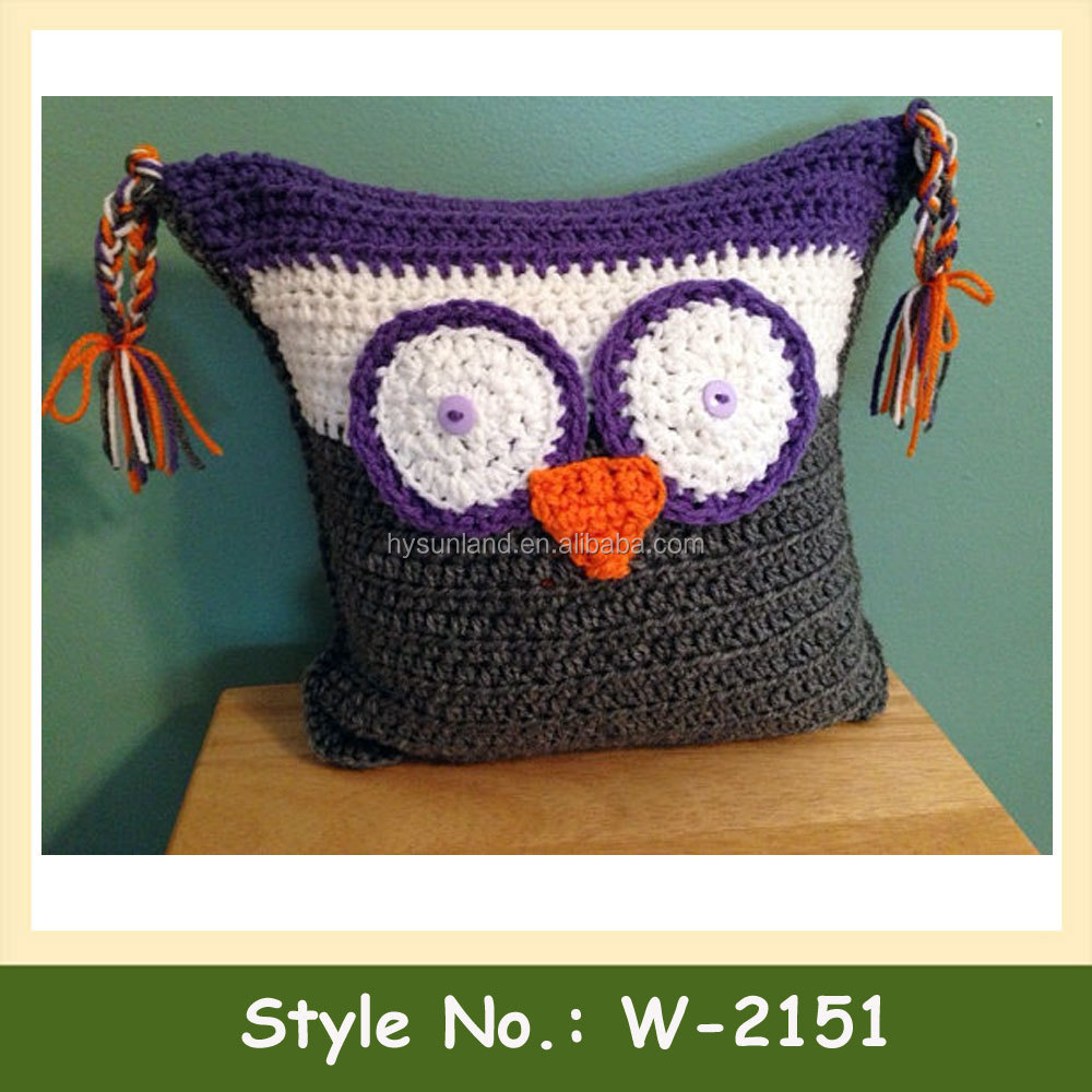 W 2151 Animal Pattern Owl Pillow Cushion Cover Handmade Seat