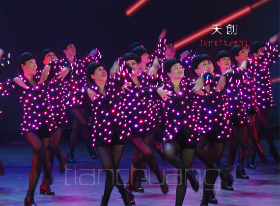 充電式ledダンス衣装ステージパフォーマンス、 ライトled用クリスマス飾りをカスタマイズする男性は女性のための、 ジャケット衣類との主導仕入れ・メーカー・工場