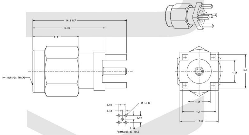 Pcbマウントsmaコネクタプラグのオス、 ul、 cerohs指令50オームkls1-sma007smasmtコネクタ仕入れ・メーカー・工場