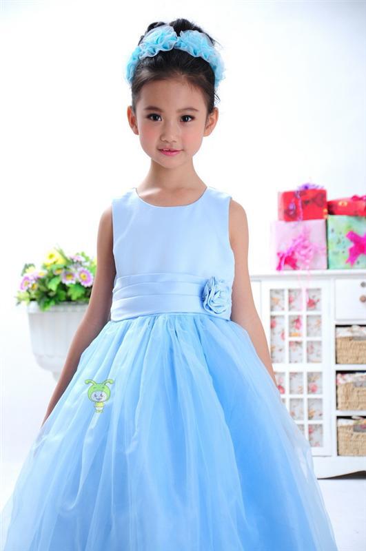 熱い販売の最新ウェディング2014年カスタムキッズドレス女の子のためのバルク卸売問屋・仕入れ・卸・卸売り