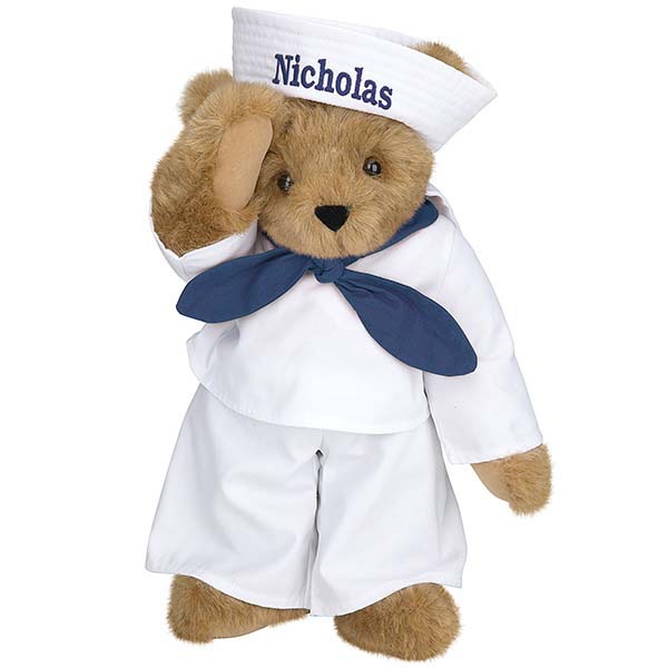 teddy bear in marine uniform