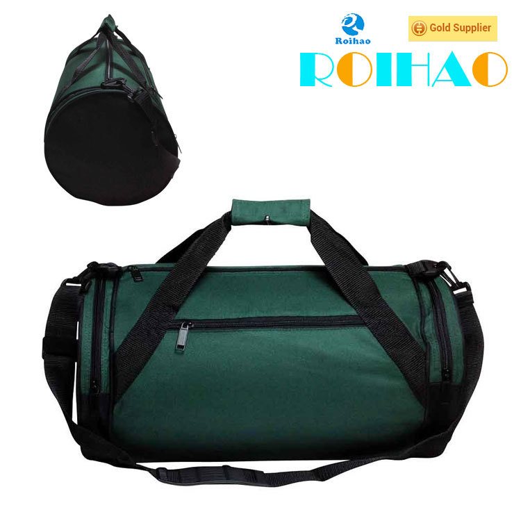 Roihao factory wholesale 600D flexible travel round sports duffel bag