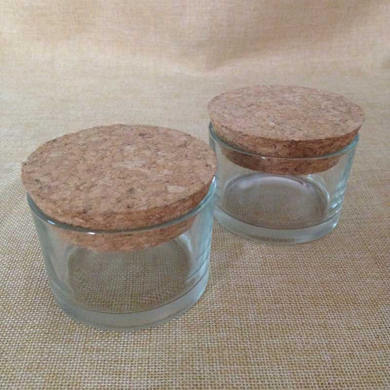 Cork Lid Glass Candle Jar / Custom Round Glass Jar With Lids Buy