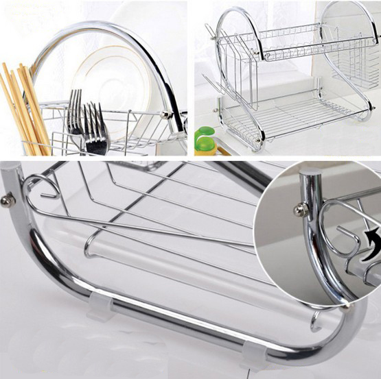 Kitchen Dish Cup Drying Rack Drainer Dryer Tray Cutlery Holder Organizer Tools High Quality問屋・仕入れ・卸・卸売り