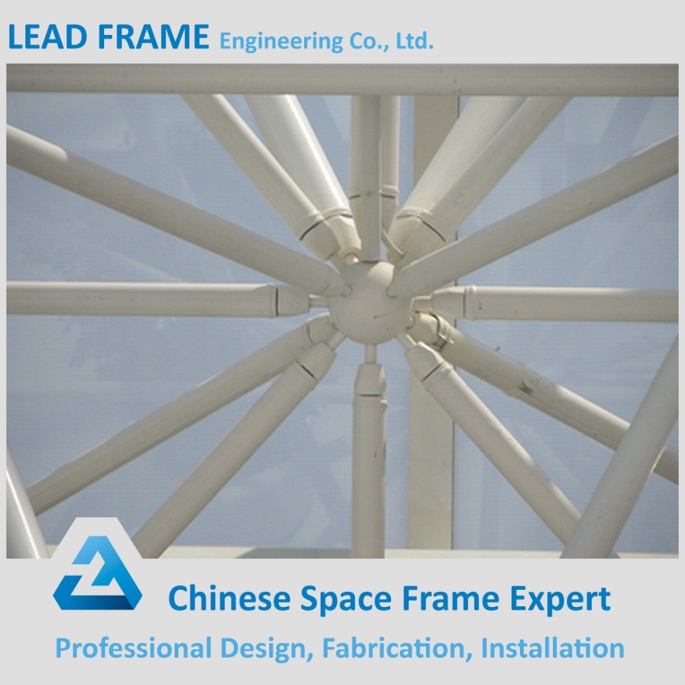 design stainless steel space frame cooling atrium