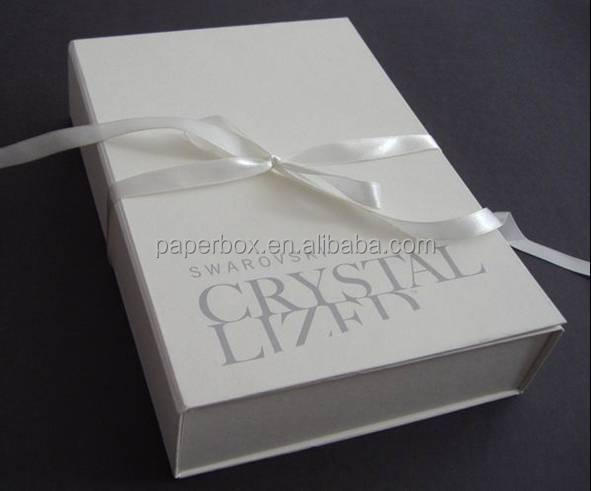 rigid solid paperboard window front magnet box