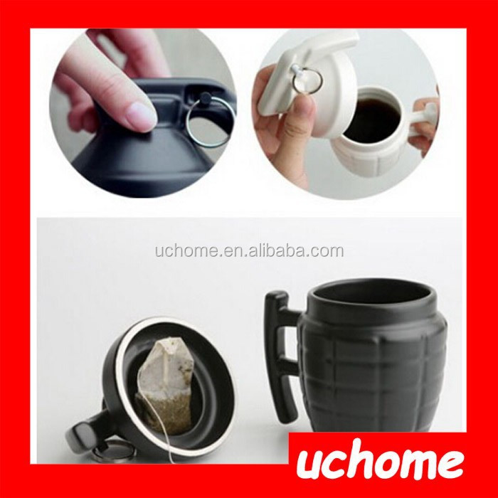 新しいスタイルの高品質uchome2015customedグレネードコーヒーマグとカップ、 パーソナライズカップグレネード仕入れ・メーカー・工場