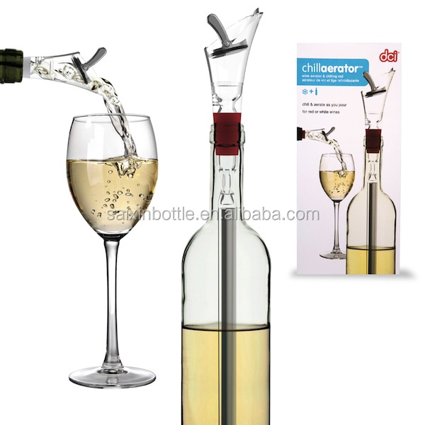 新しいワイン付属品ステンレス鋼のワインチラースティックワインエアレーター問屋・仕入れ・卸・卸売り