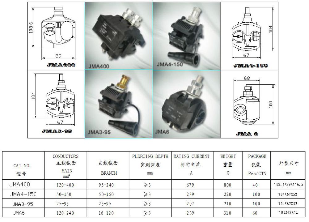 ケーブルの付属品、 絶縁ピアスコネクタ仕入れ・メーカー・工場