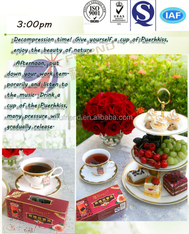 Cool and refreshing healthy compressed rose tea