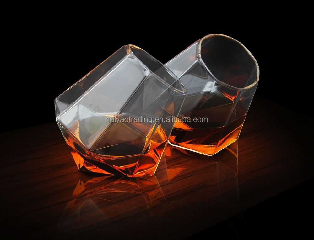 ダイヤモンドの現代のコップグラスセット2スコッチウイスキーの酒バーの贈り物仕入れ・メーカー・工場