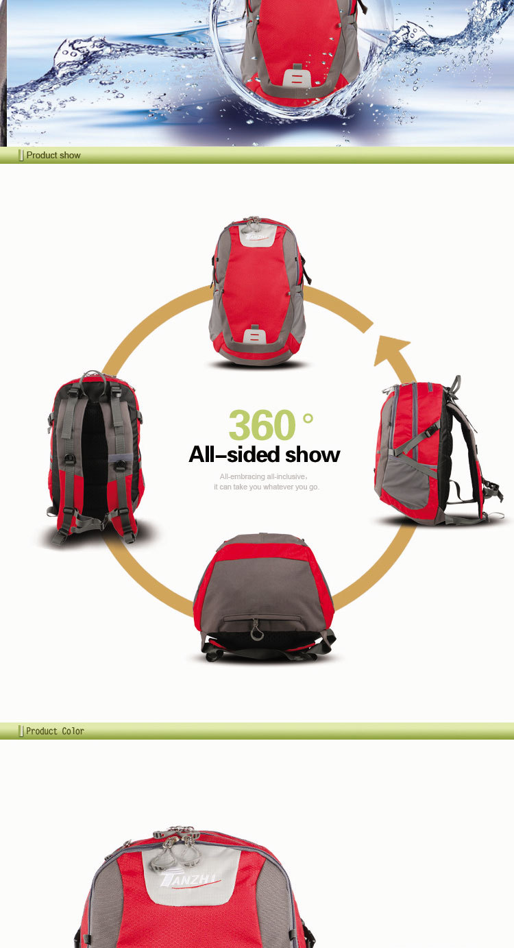 2015熱い販売のバックパックの袋高密度ナイロン旅行用バックパックの袋防水多機能コンピュータのバックパックの袋仕入れ・メーカー・工場