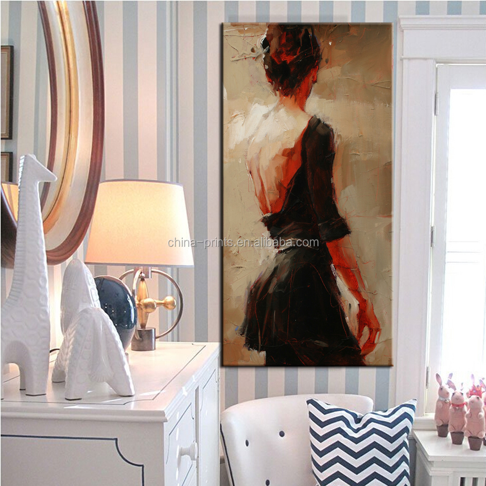 Mooie vrouwen canvas schilderij kunst/dans meisje kunst aan de ...