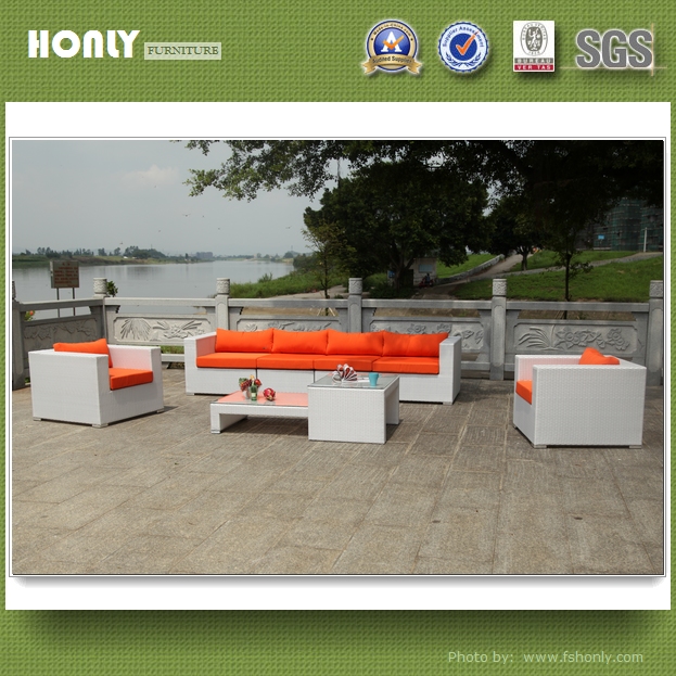 White rattan and wicker furniture metal frame wicker outdoor wicker furniture rattan sofa