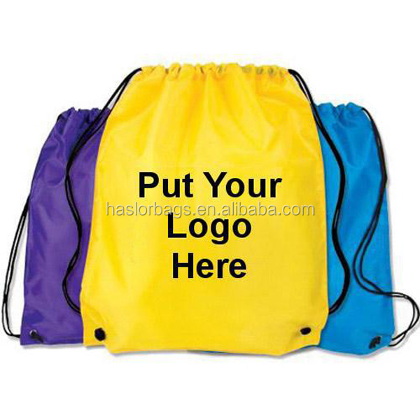 Cute polyester drawstring bag for promotion