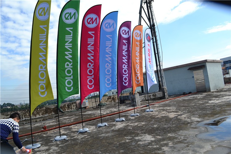 Windless Full Curve Top Advertising Banner Feather Swooper Flutter Flag