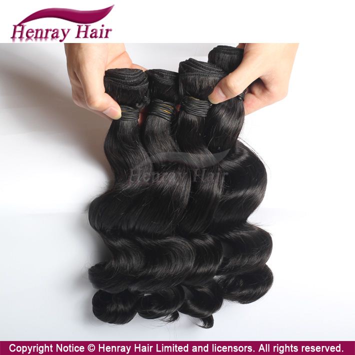 ゆるいウェーブグレード耐久性のあるhenray5a安いブラジルの人間の髪の毛織り問屋・仕入れ・卸・卸売り