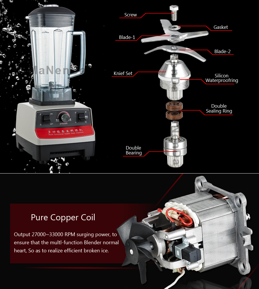 Commercial Electric Blender In 2200w More Than Dc Powered Blender Buy