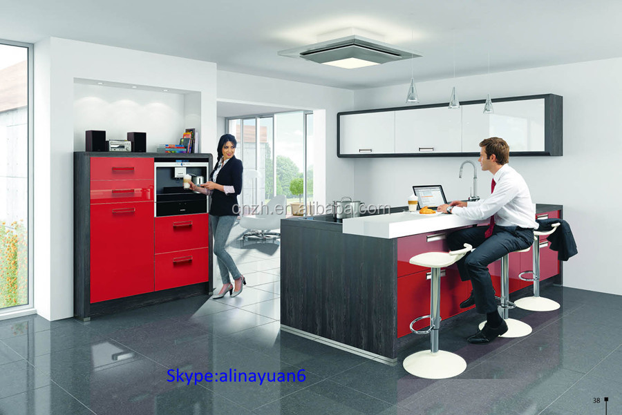 Ronde hoek witte lak keuken kast met glazen deuren keuken kasten ...