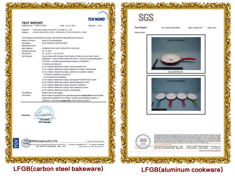 Celfgb中華鍋を焼いて承認されたアルミの板テフロン加工のセラミックflat/フライパン問屋・仕入れ・卸・卸売り