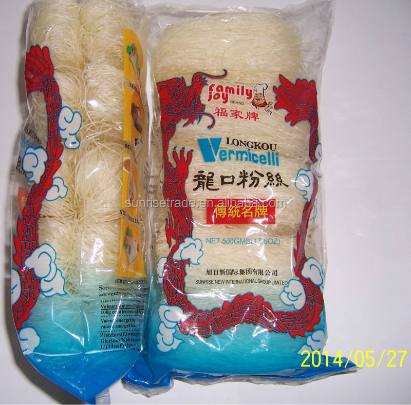 Certificated by HACCP/ISO/FDA/QS Green Bean Longkou Ribbon Type Vermicelli