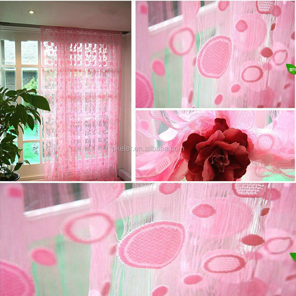 Romantische roze kwastje lijn string gordijn elegante gordijnen ...