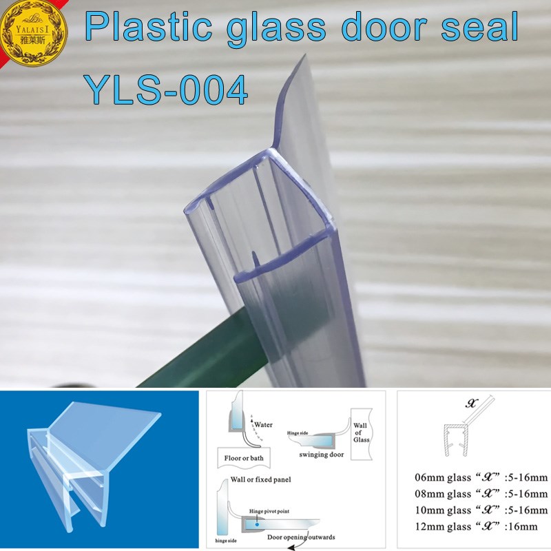 Eco Friendly Frameless Shower Door Seal With Translucent Vinyl