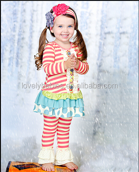 ファッションキッズ2014年衣類の幼児の衣類のセット女の子ブティッククリスマス衣装2個フリル付き赤ちゃんの衣装の子供服仕入れ・メーカー・工場