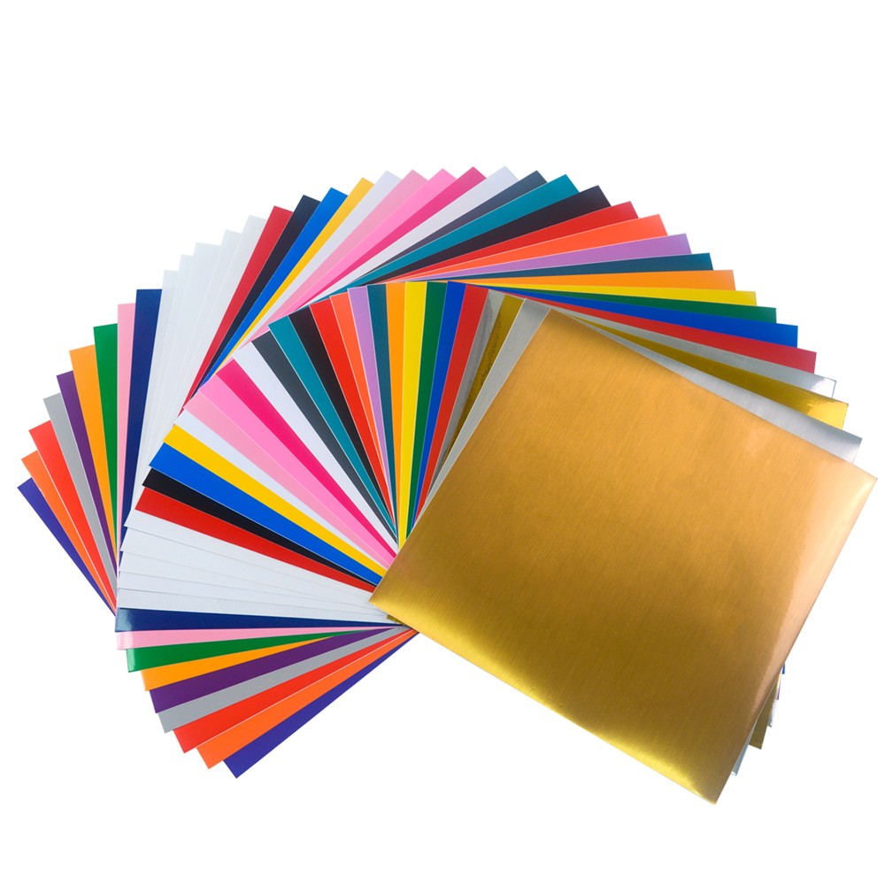 12" X 12" Adhesive Vinyl Sheets Assorted Colors For Cricut,Silhouette