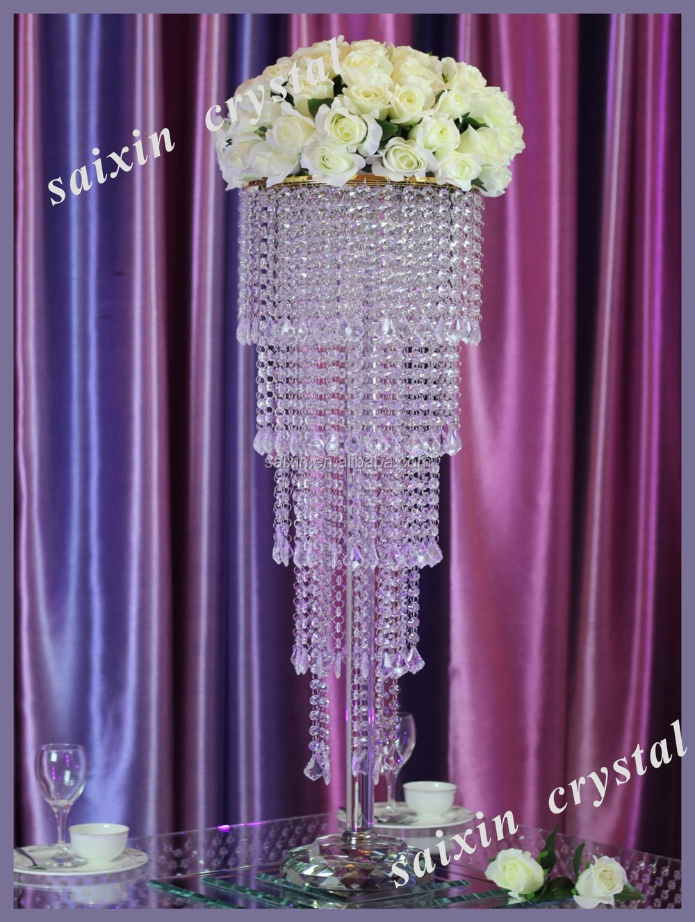 Chear Wedding Decoration Tall Glass Cone Shaped Vases Buy