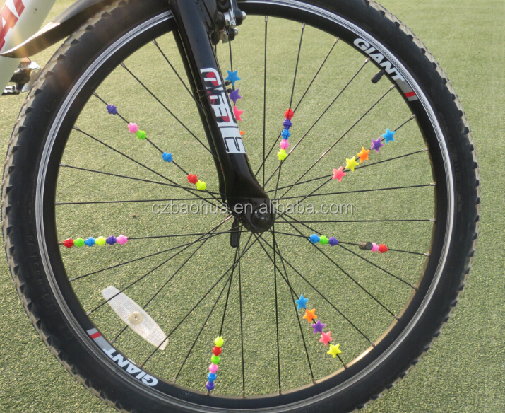 colored plastic bike spoke beads/bicycle accessories / bicycle