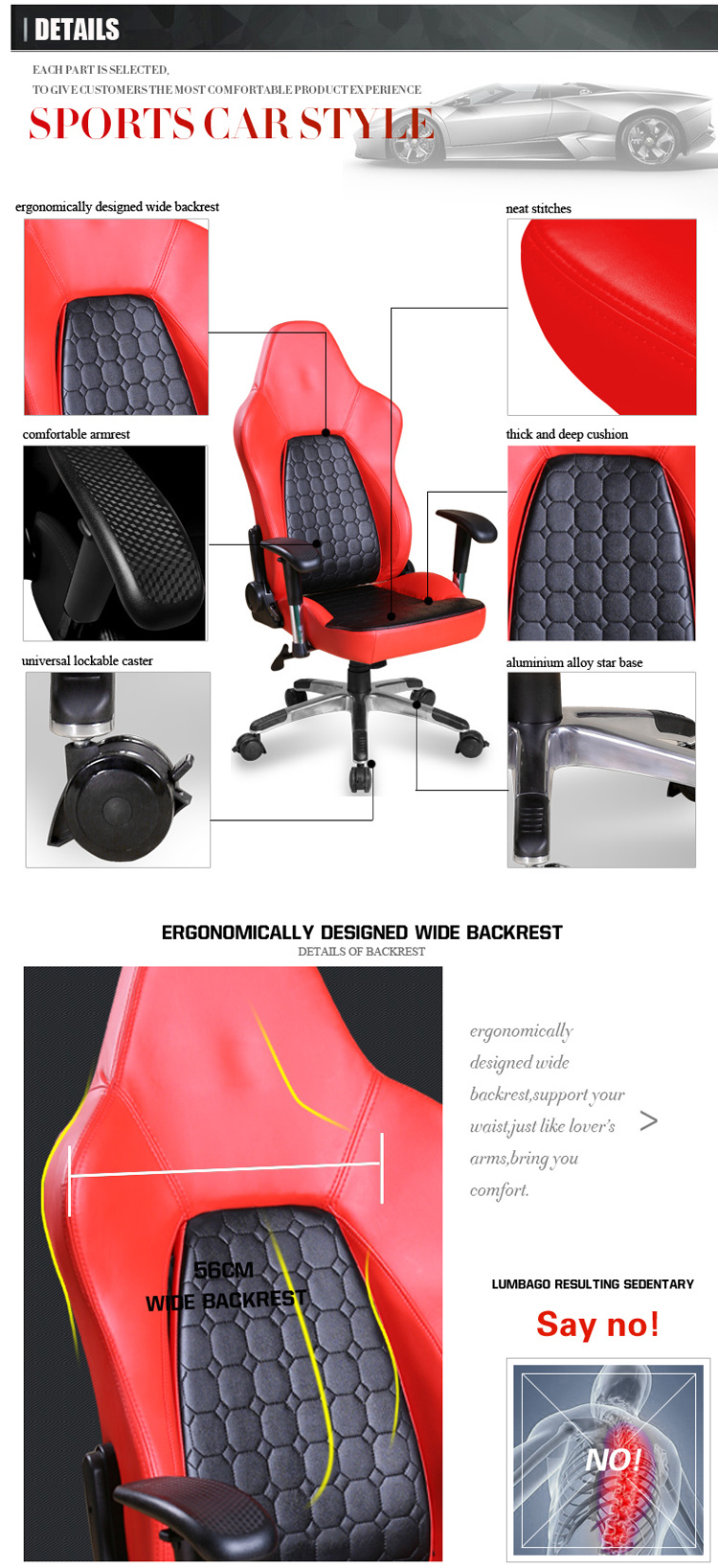 2015高- エンドゲーム用椅子人間工学に基づいた、 高- エンドオフィスチェア、 レーシングスポーツオフィスチェア仕入れ・メーカー・工場