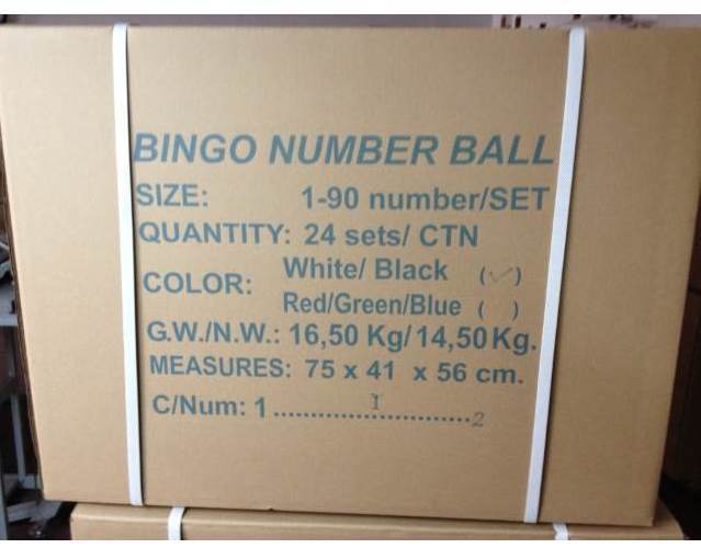 高品質38ミリメートルビンゴボール( 番号1から90まで)問屋・仕入れ・卸・卸売り