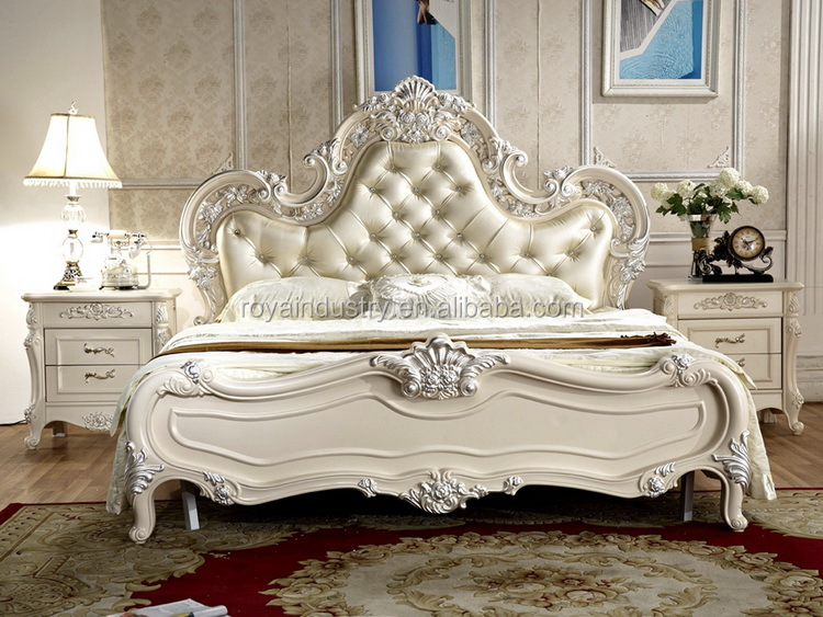 King size de madera maciza mano tallado antiguos muebles de ...
