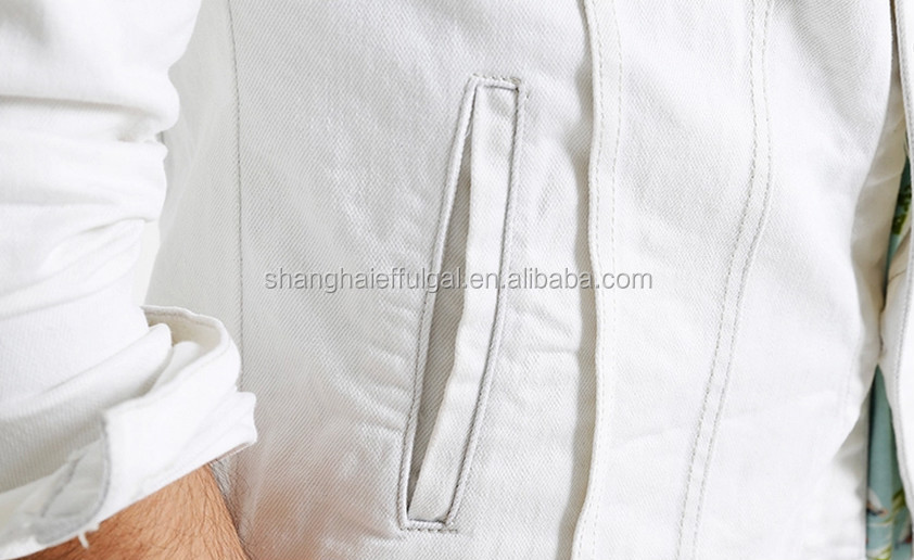 最新スタイルメンズ2015白デニムジャケット仕入れ・メーカー・工場