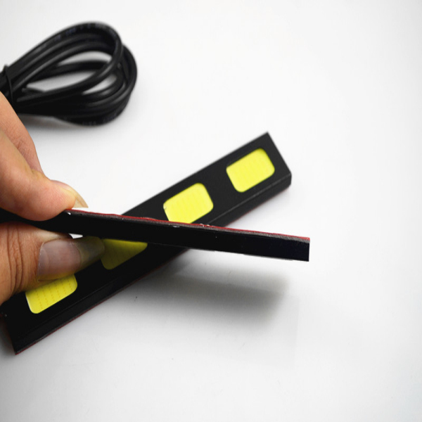 6SMD COB LEDデイライト/ディライト COB LED 面発光 タイプ汎用スティックライトブラック/シルバー スポットライト/DRL ホワイト 12V用 2個セット問屋・仕入れ・卸・卸売り
